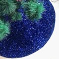 thumbnail image 1 of Falda de árbol de Navidad FUHSY de terciopelo azul real de 90 cm con lentejuelas, 1 of 7