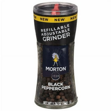 Morton Black Peppercorn Refillable Grinder - 1.24 oz
