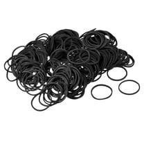 Uxcell Rubber Band Loop Stretchable Rubber Elastic Band Black 1inch Dia for Home Office, Pack of 950