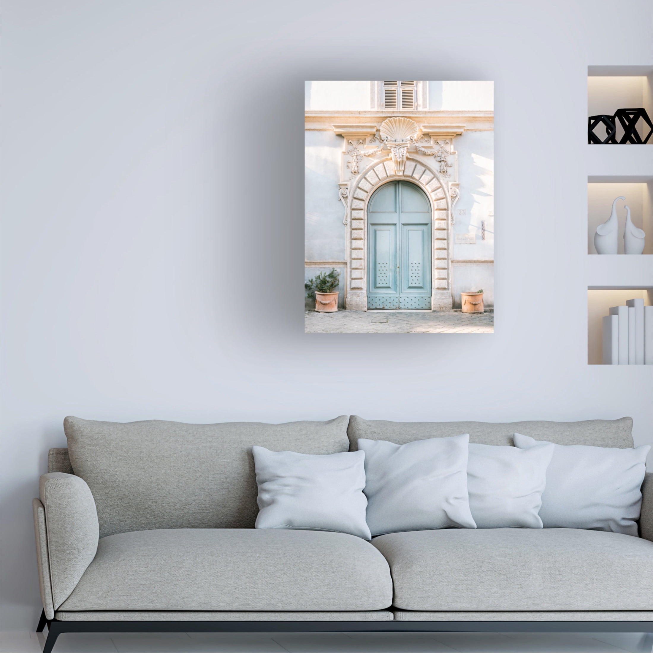 Trademark Fine Art Raisa Zwart Blue tones of Rome Canvas Wall Art