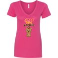 thumbnail image 3 of Inktastic Yorkshire Terrier Dog Yorkie Women's V-Neck T-Shirt, 3 of 5
