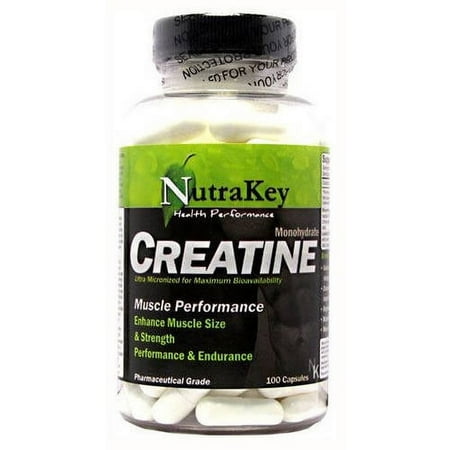 Nutrakey Monohydrate Creatine Capsules, 100 Ct