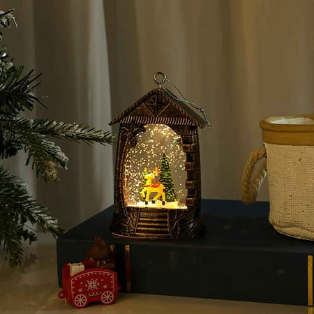 

New Year New You 2022 Tuscom Christmas Retro Water Injection LED Christmas Night Light Christmas Ornament Gift Christmas Tree Pendant Christmas Gifts for Family on Clearance