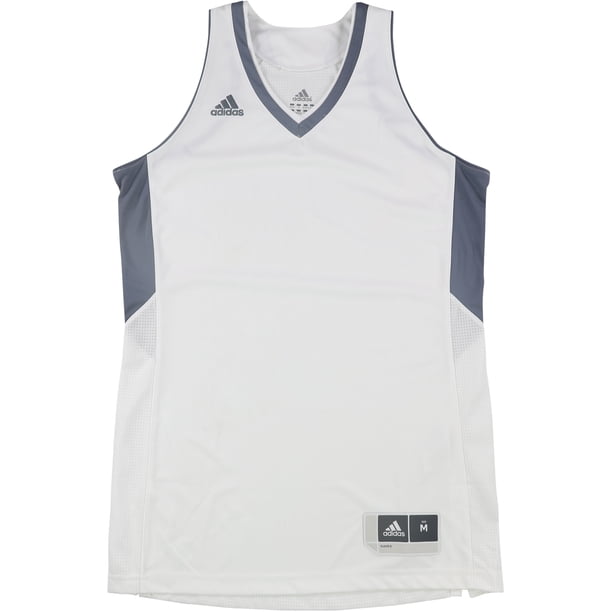 adidas Womens 2-Tone Basketball Team Jersey, Blanco, X-Large