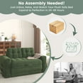 thumbnail image 2 of Erinnyees 2-in-1 Sleeper Sofa, No Assembly Corduroy Loveseat, Converts to Bed with Deep Seat & 2 Included Pillows, 2 of 10