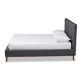 thumbnail image 2 of Baxton Studio Erlend Mid-Century Upholstered Wood Queen Platform Bed - Dark Gray, 2 of 8