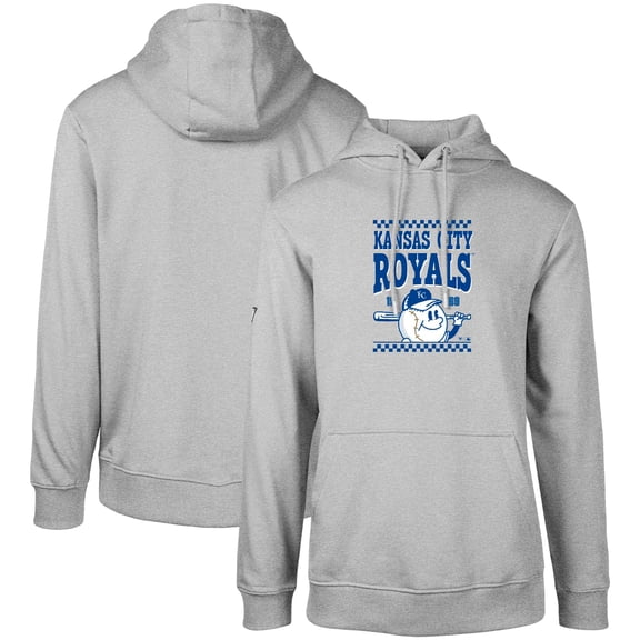 Men's Levelwear Gray Kansas City Royals Podium Inaugural Pullover Hoodie