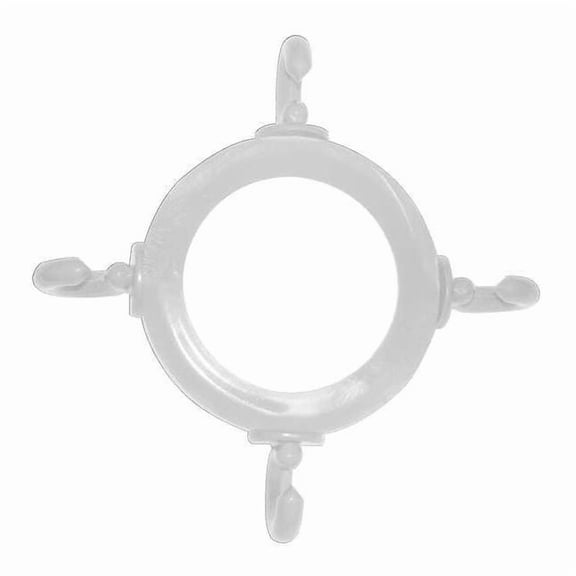 Cone Chain Connector for Plastic Chain Barrier, White, 6 39/50 in Length, Gloss