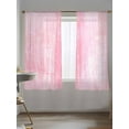 thumbnail image 5 of Sheer Curtains 63 inches Long, Pink Abstract Vintage Graffiti Mottled Texture Light Filtering Sheer Window Curtains Rod Pocket Voile Drapes for Bedroom Living Room, 52"W x 63"L 2 Panels, 5 of 7