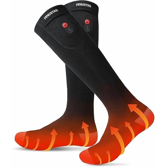 Venustas Heated Socks for Women Men, Up to 14 Hours, Rechargeable Electric Socks with Batteries for Outdoor Ski Hunting