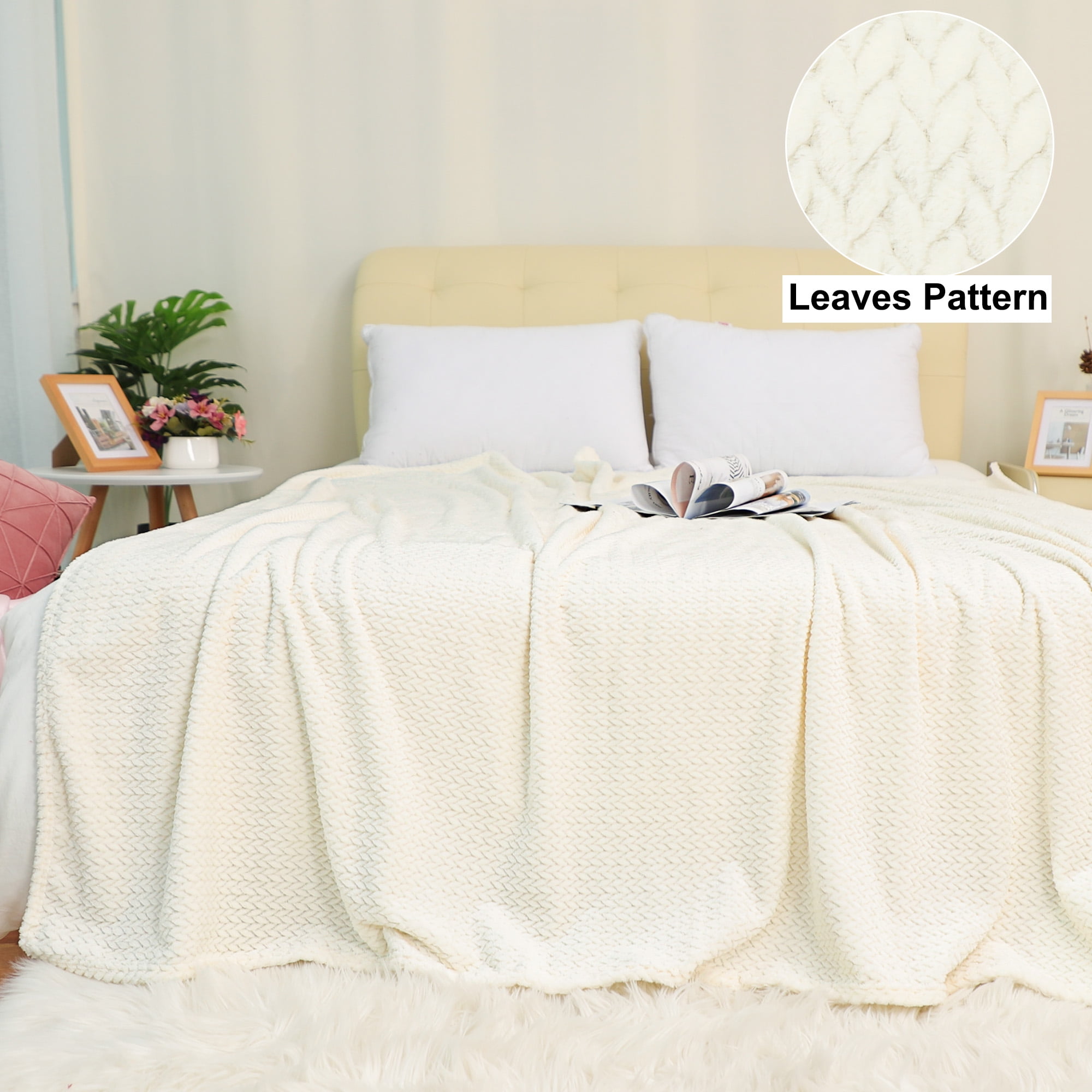 Soft Microfiber Plush Flannel Fleece Blanket Fuzzy Lightweight Summer