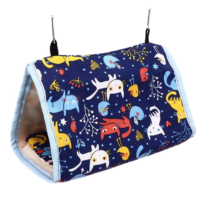 Nido de Pájaro cálido, cama colgante para pájaros plegable, gruesa y suave, juguete con gancho para loros y periquitos