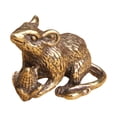 thumbnail image 3 of Estatua de ratones con té de maíz, decoración de escritorio para mascotas, estantería, colgante de regalo, símbolo de la , adorno de latón para, 3 of 9