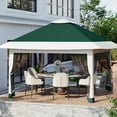 thumbnail image 2 of 12' x 12' Outdoor Gazebo Shelter, Pop Up Heavy Duty Double Roof Patio Gazebo with Netting and Curtains, Outdoor Patio Canopy for Lawn, Garden, Backyard, Deck, 2 of 7