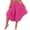 Hot Pink, variant on Plus Size Palazzo Capri Pants for Women Casual Baggy Wide Leg Elastic Waist Cropped Culottes Trendy Flowy Beach Capris