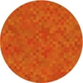 thumbnail image 1 of Ahgly Company Tapis Rond Lavable en Machine Intérieur Transitionnel Orange Rouge Orange, 3 Pieds Rond, 1 of 7
