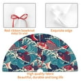 thumbnail image 4 of Yiaed Fish In The Wave Print Christmas Tree Skirt , Tree SkirtsTree Mat for Christmas Winter Holiday Indoor Decorations-48", 4 of 7