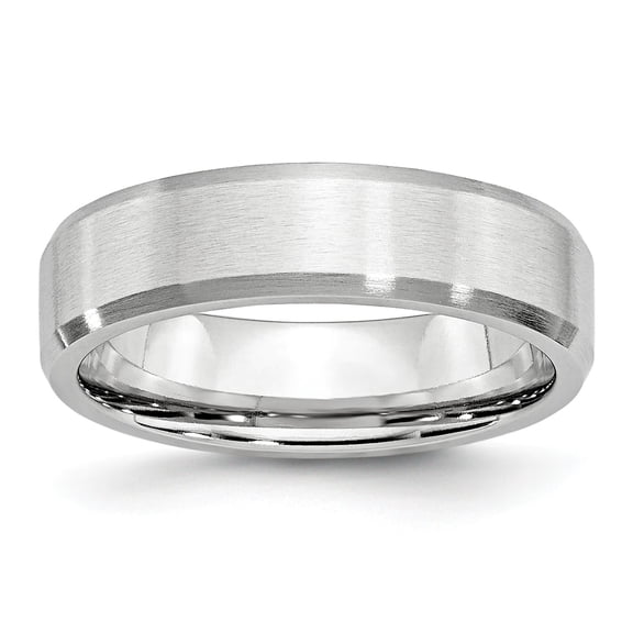 Cobalt Beveled Edge Satin 6mm Band