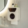 thumbnail image 1 of TIMIFIS Toilet Paper Holder Toilet Tissue Box Wall Mounted Paper Drawer Bathroom Toilet Non Perforated Waterproof Roll Paper Tube Storage Rack Universal Storage, 1 of 6