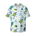 thumbnail image 6 of Kdxio Men's Hawaiian Shirt for Men Short Sleeve Shirt Cartoon Sea Creatures Summer Casual Holiday Beach Button Down T-Shirts, 6 of 7