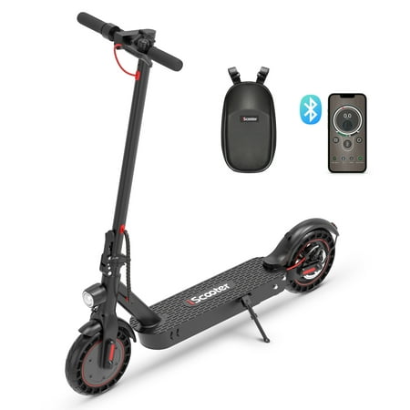 iScooter Max Electric Scooter, 500 W Motor Max Speed 30 km, 18-25 Miles Long-Range Battery for Adults,10 In Solid Tires, Foldable and Portable Commuting with Double Braking System