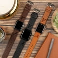 thumbnail image 4 of Alabama Premium Leather Unisex Watch Band for Apple Watch (42/44/45/49mm(46mm Series 10) Long Tan) by Affinity Bands, 4 of 5