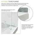 thumbnail image 5 of Transolid FPT6032R-HO 60-in x 32-in Pre-Tiled Shower Base with Right Hand Drain in Off-White Hexagon, 5 of 5