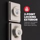 thumbnail image 5 of Juego de manija y cerrojo para puerta principal Kwikset Peralta, juego de manija exterior con palanca interior reversible, níquel satinado, cerrojo SmartKey resistente a ganzúas, 5 of 9