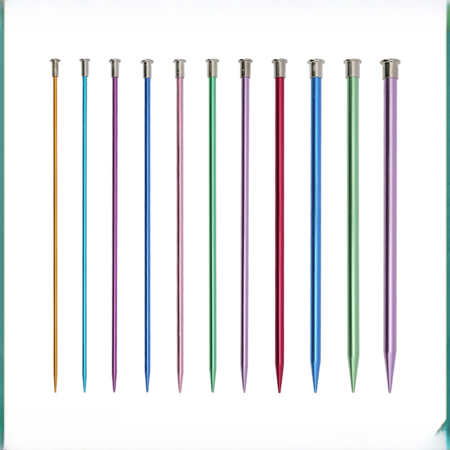 Herramientas para tejer lana de crochet de alúmina, aguja para bufandas con tapón, aguja para suéter