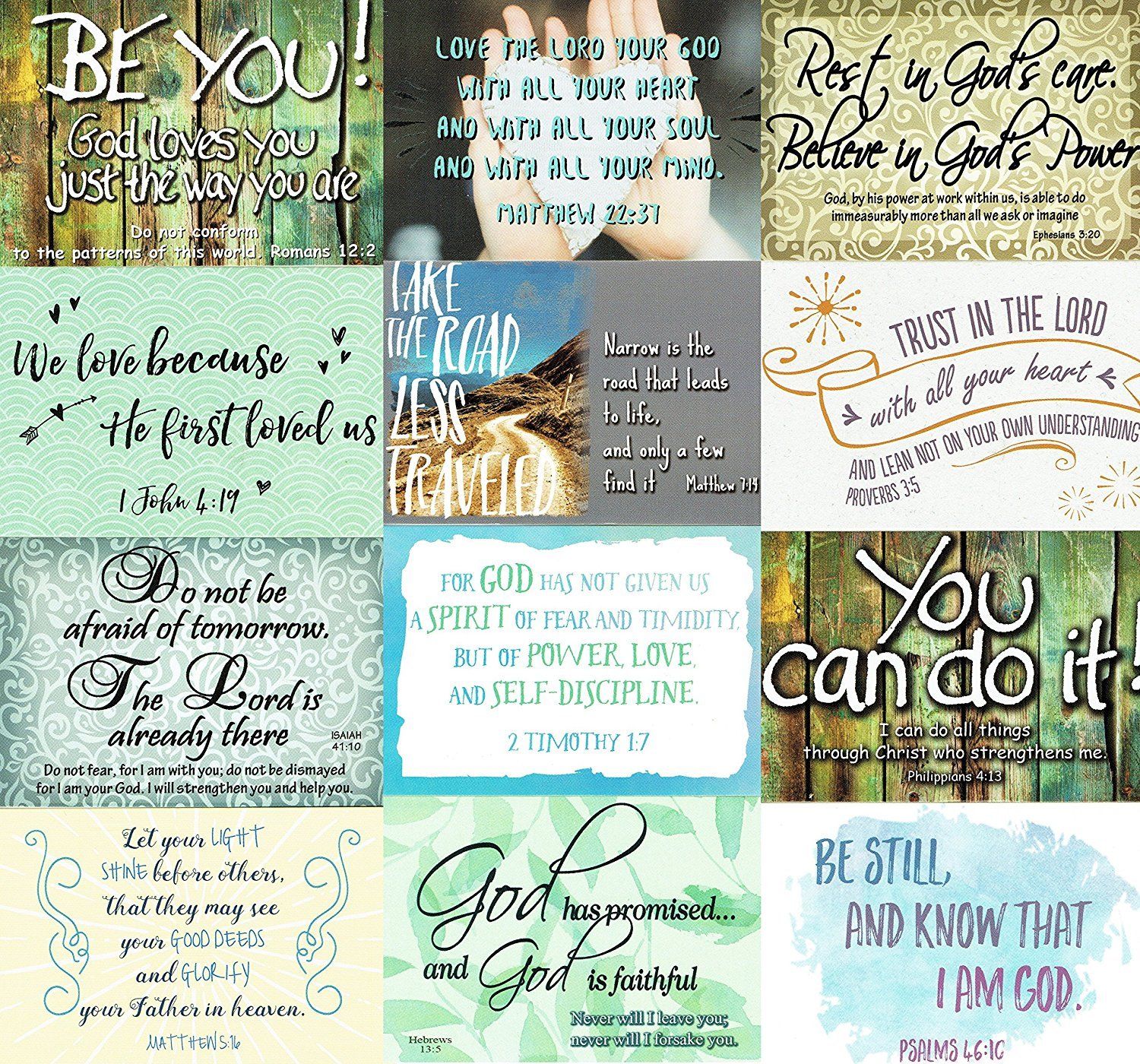 Pack of 24 Christian PassItOn Cards, Assorted Inspirational Cards 2