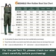 thumbnail image 6 of GIEESHIELD Waterproof Bootfoot Chest Waders for Men and Women, Lightweight 2-Ply Nylon/PVC Fishing & Hunting Waders with Boot Hanger - Green (Green, M6/W8), 6 of 7