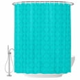 thumbnail image 2 of Turquoise Plaid Waterproof Fabric Shower Curtain,Geometric Leaf Diamond Morocco Abstract Waterproof Fabric Shower Curtain for Bathroom Curtains Bathtubs Shower Curtains with 12 Hooks Small 36x78in, 2 of 8