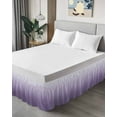 thumbnail image 4 of Purple Gradient Bed Skirt Queen Size 18" Drop Ruffled Wrap Around Bed Skirts Adjustable Elastic Bedskirt Dust Ruffle for Queen Size Bed, 4 of 7
