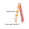 thumbnail image 3 of INSPIRE CHIC Women's Striped Printed Skinny Long Scarves Satin Silky Neck Scarf Neckerchief Ribbon Hair Band 140x8cm/55.1x3.1" Style-3, 3 of 6