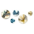 thumbnail image 2 of Designart "Jazz Rhythms In Shades Of Gray IV" Abstract Liquid Ink Metal Wall Art Set of 5 Piece, 2 of 5