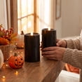 thumbnail image 2 of Battery-Operated Warm White LED Flameless Candles, Black, 5.5", 2 Count, Halloween by Way To Celebrate, 2 of 8