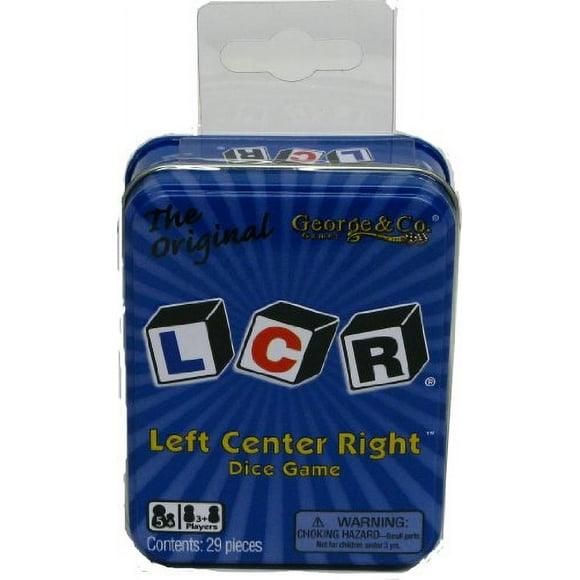 Juego de dados LCR® Left Center Right™, lata azul