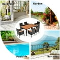 thumbnail image 6 of Gymax 7PCS Rattan Outdoor Dining Set Patio Furniture Set w/ Cushions Umbrella Hole, 6 of 10