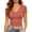 Orange-a, variant on Vivianyo HD Women's V-Neck Short Sleeved Slim Fit T-Shirt, Casual Thin Breathable Top For Women, Women's Blue-a, Sizes S-5XL