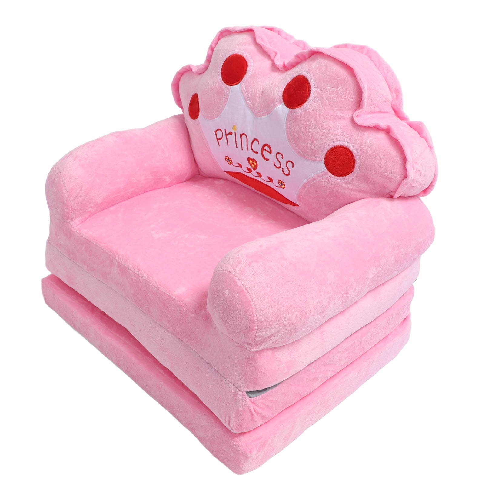 Fauteuil Pliable Enfant Corlidea 2 En 1 - Canapé-Lit Design Bohême | Taille Unique, Rose Microfibre