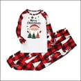 thumbnail image 3 of Odeerbi Christmas Pajamas for Family Holiday Long Sleeve Family Christmas Pajamas Matching Sets Toddler Parent Child Outfit Printed Loungewear Two-Piece Sleepwear Xmas PJs Set White, 3 of 5