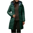 thumbnail image 5 of qucoqpe Women's Hooded Warm Winter Coat Thicken Fleece Long Sleeve Puffer Jacket for Hiking Travelling Outdoor, 5 of 5