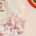 thumbnail image 5 of HCNTES Girls Clothes Newborn Baby Girls Outfits Girl Letter Romper Jumpsuit Bodysuit Bowknot Pants Set 0 3 6 12 18 Months Fall Winter Clothes, 5 of 6