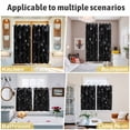 thumbnail image 6 of Starry Sky Kitchen Curtains 63 Inch Length, Modern Black Abstract Dots Stars Aesthetic Grommet Top Bedroom Living Room Curtains, Light Filtering Cafe Curtain Drapes 2 Panels Set 84''x63'', 6 of 9