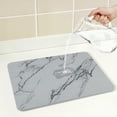 thumbnail image 3 of Unique Bargains Marbled Diatomaceous Stone Dish Drying Mat for Kitchen Gray, 3 of 6