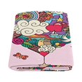 thumbnail image 2 of CADecor Love Doodle Art Pink Throw Blanket Bed Sofa Blanket 58x80 inches, 2 of 3
