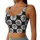 thumbnail image 2 of Fotbe White Sunflowers Sujetador Deportivo Largo sin Aros para Mujer con Almohadillas y Soporte Medio, Transpirable y Absorbente, Camiseta Tipo Chaleco o Tank Top-XX-Large, 2 of 8