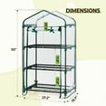 thumbnail image 3 of EAGLE PEAK 27'' x 19'' x 50'' Mini Greenhouse, 3-Tier Portable Rack Shelves Gardening Plant Green House for Outdoor & Indoor with Roll-Up Zipper Door, Transparent, 3 of 7