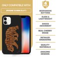 thumbnail image 7 of Case Yard Wooden Case for iPhone-12-Mini Soft TPU Silicone cover Slim Fit Shockproof Wood Protective Phone Cover for Girls Boys Men and Women Supports Wireless Charging California Bear Letters Design, 7 of 7