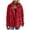 Red, variant on Women's Solid Color Winter Buttoned Jacket Casual Outerwear With Pockets Warm Cozy Soft Comfort Fit